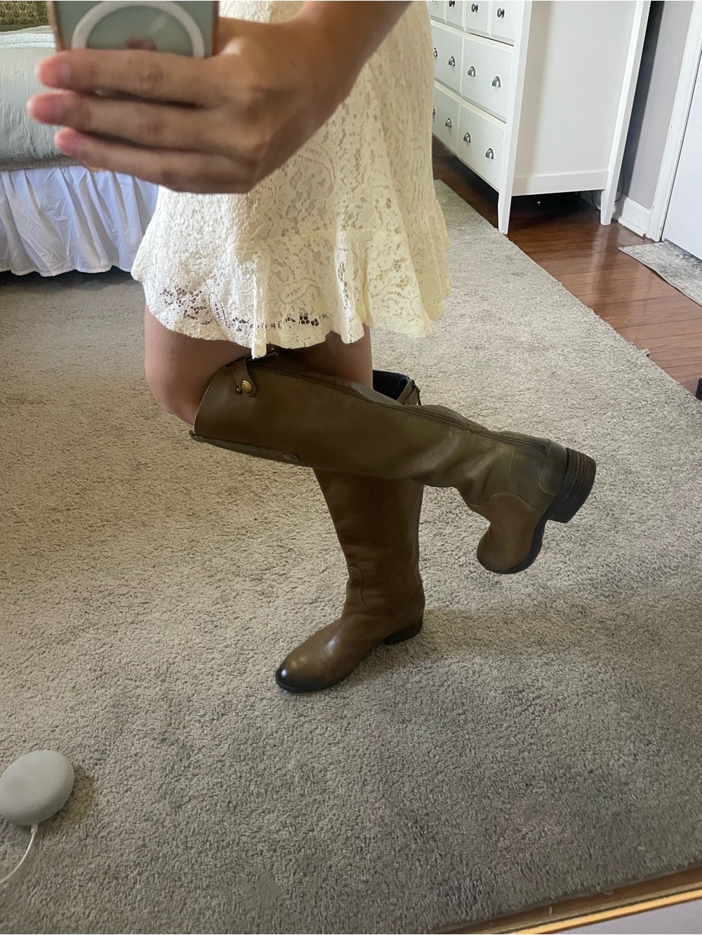 Sam Edelman Penny Brown Leather Boots - Picture 3 of 11